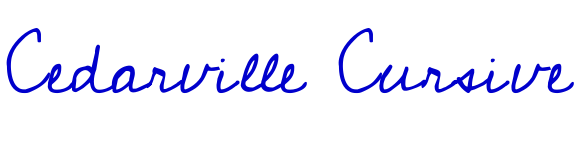 Cedarville Cursive шрифт